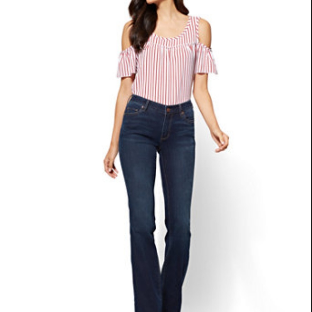 Soho Jeans - Petite Curvy Bootcut - Highland Blue - Picture 1 of 5